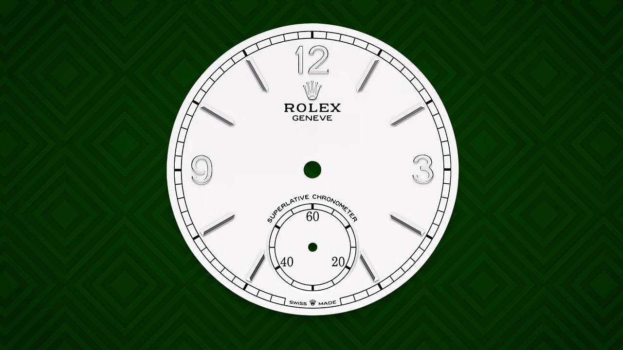 Rolex 1908 White Dial & White Gold Arabic Numerals and Stick Hour Marker 