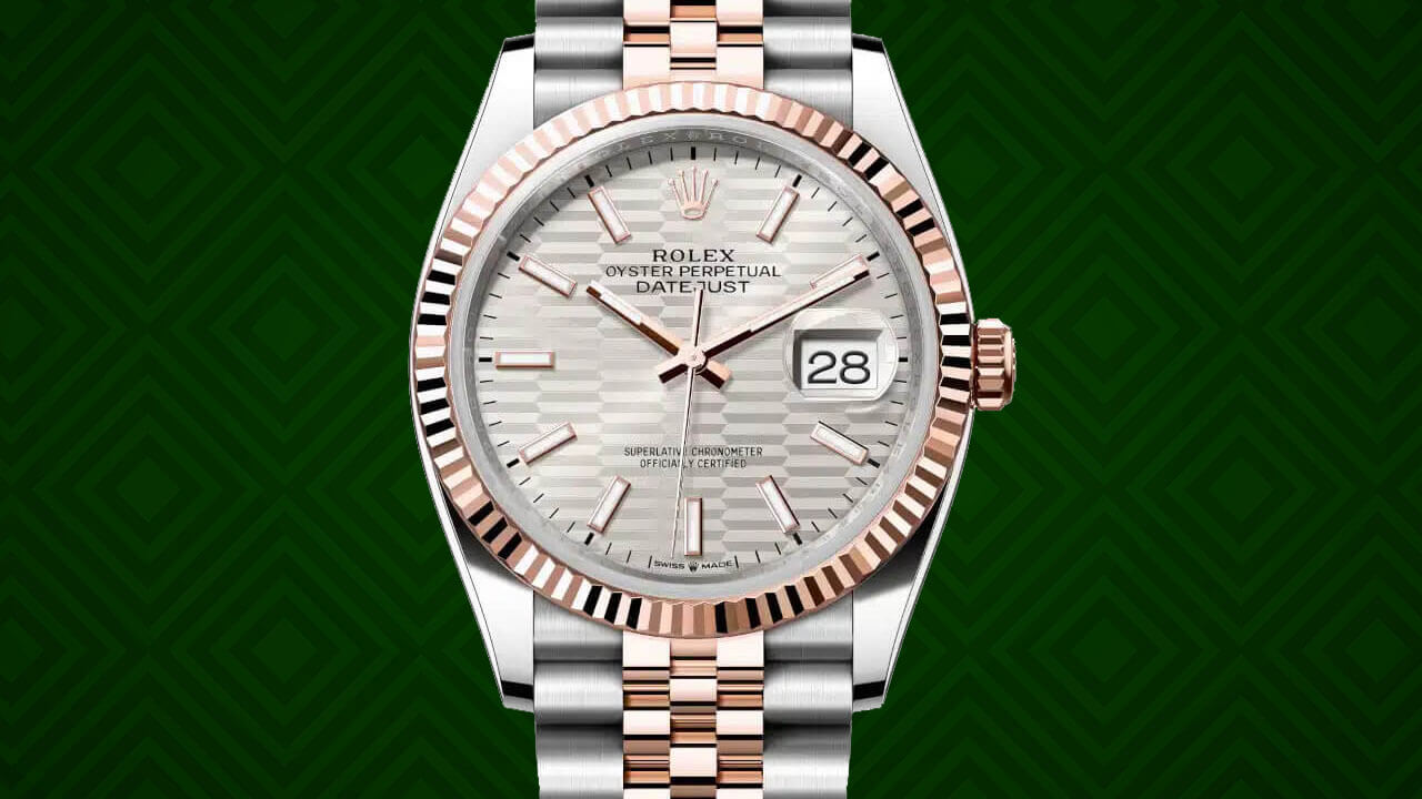 Rolex Datejust Silver Fluted Motif Dial with Stick Hour Markers