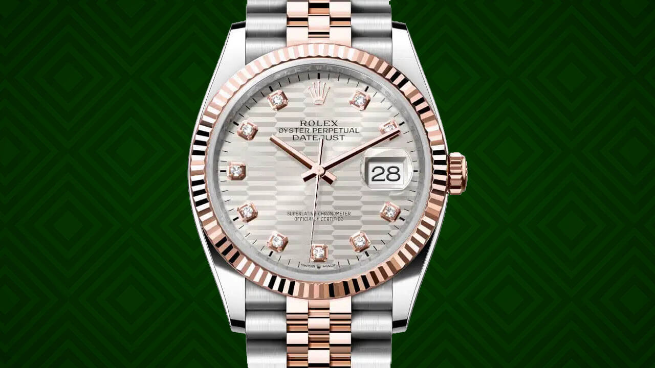 Rolex Datejust Silver Fluted Motif Dial with Stick Hour Markers