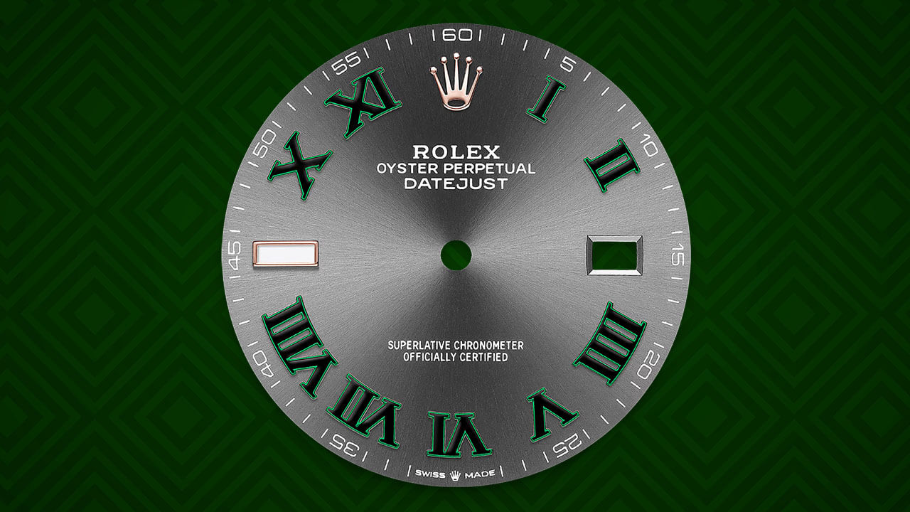 Rolex Datejust Slate Dial with Roman Numerals Hour Markers