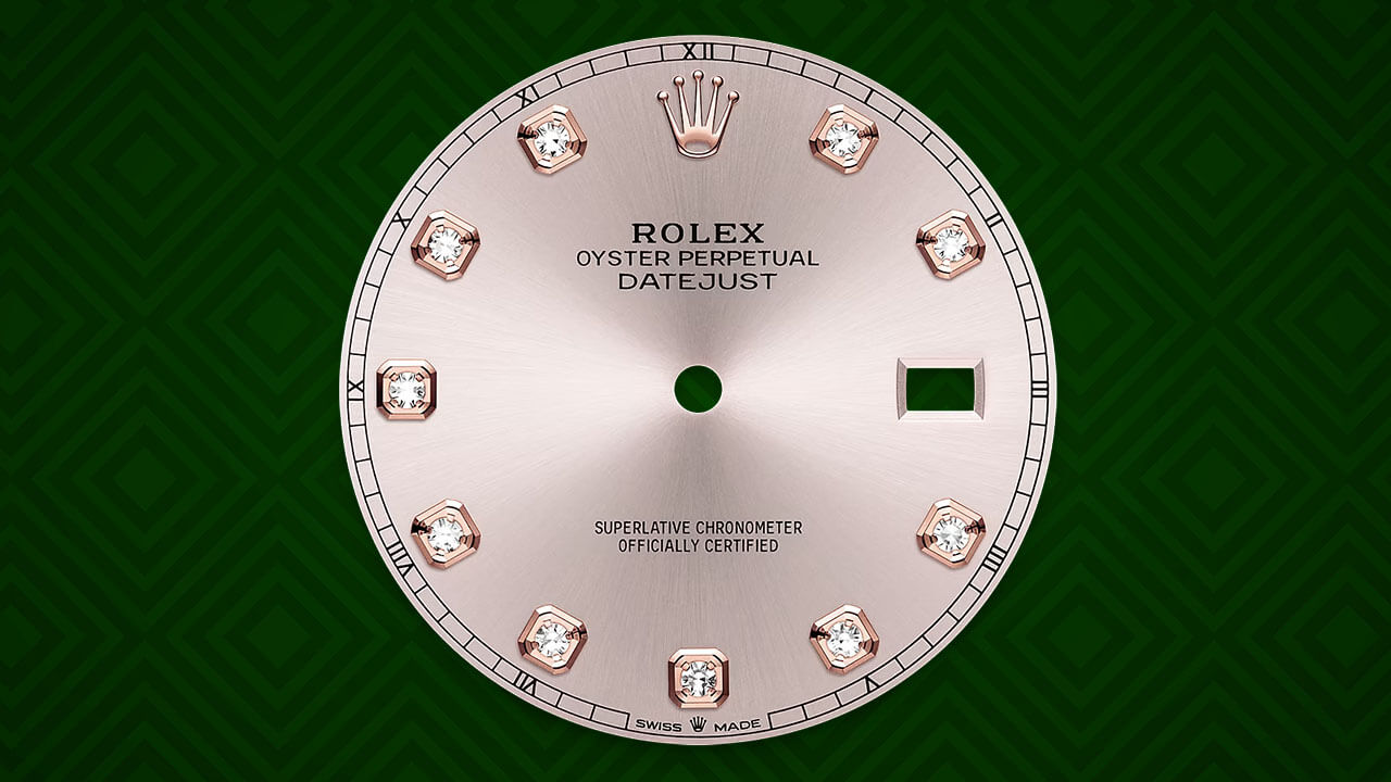 Rolex Datejust Rose Dial with Gem-Set Hour Markers