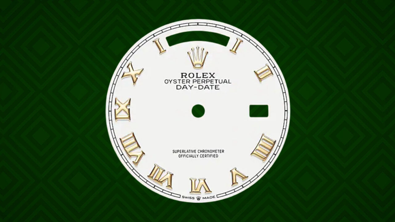 Rolex Day-Date White Dial with Roman Numerals Hour Markers
