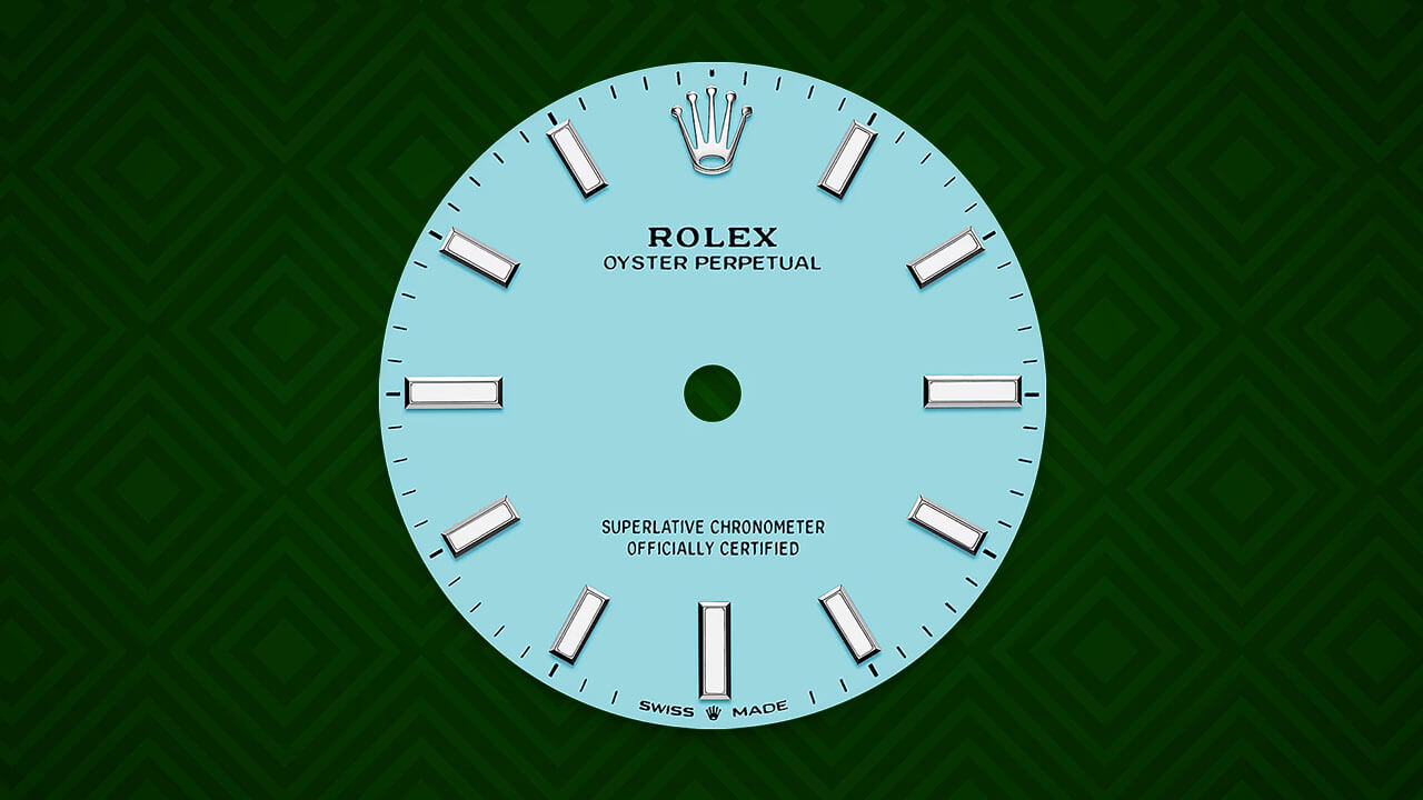 Rolex Oyster Perpetual 31mm Turquoise Blue Dial with Stick and Hour Markers