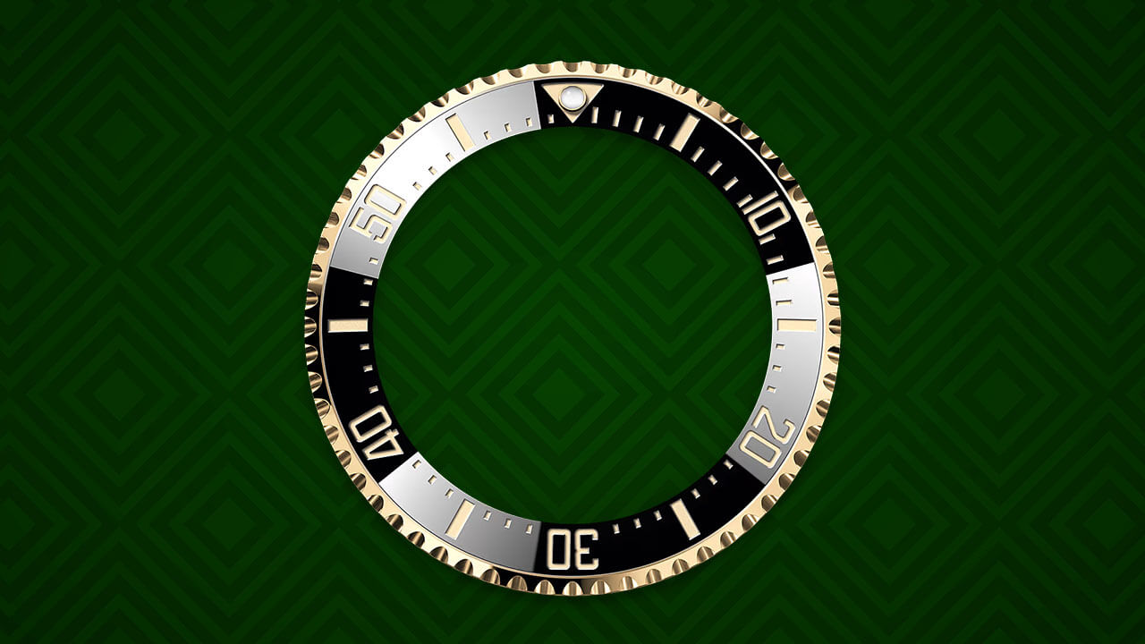 Rolex Sea-Dweller Black Black and Gold Unidirectional Rotating Diver Bezel